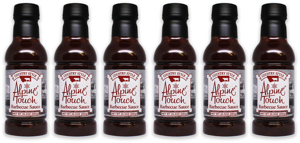 6-Pack (Buy 5 get 1 Free)Alpine Touch Country Style BBQ Sauce 20.5oz
